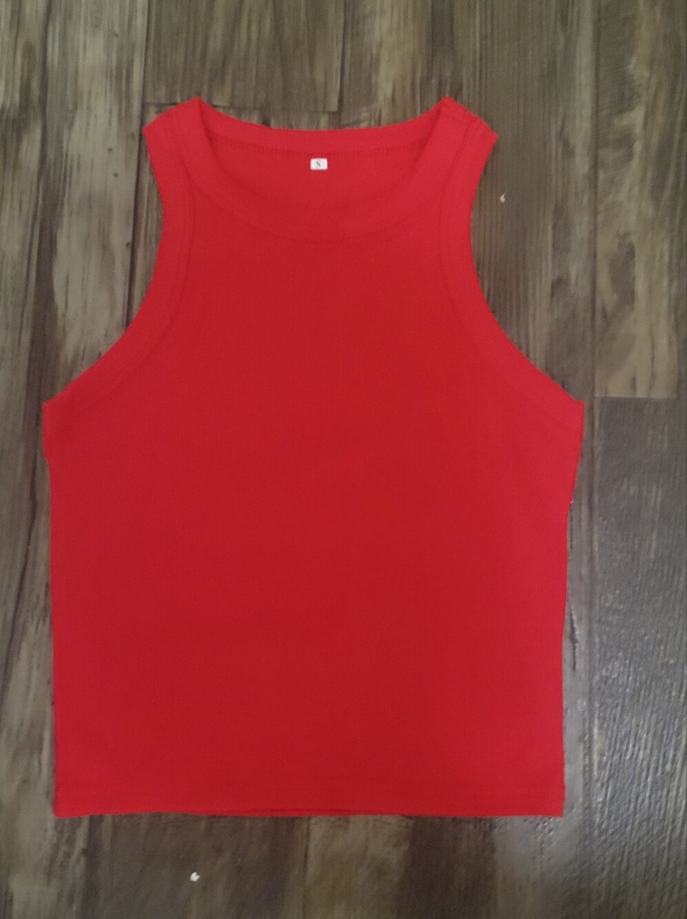 Classic Ribbed Tank Top - Red - Picture 2 of 6